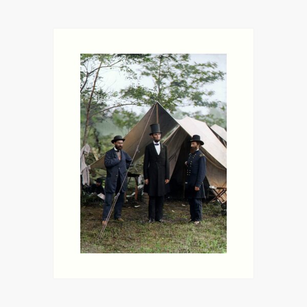 Item preview, Battle of Antietam, Md. Allan Pinkerton, President Lincoln, and Maj. Gen. John A. McClernand; 1862. designed and sold by Marina Amaral.