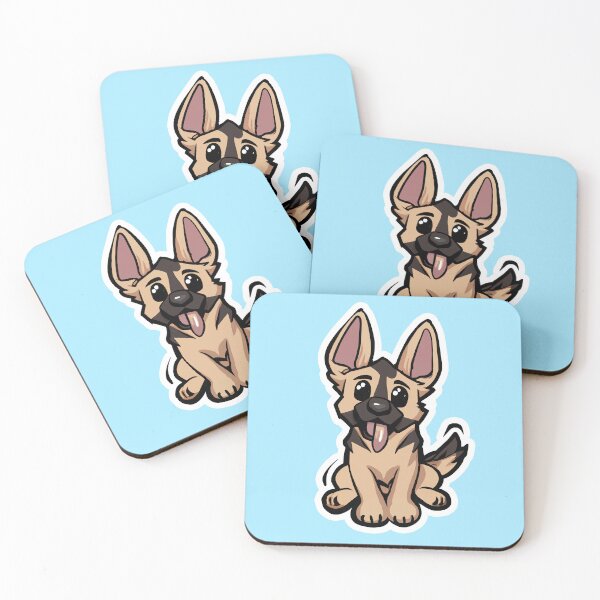 Item preview, Cute German Shepherd puppy Cartoon style designed and sold by polygrafix.