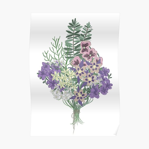 Ophelia's Flowers Poster