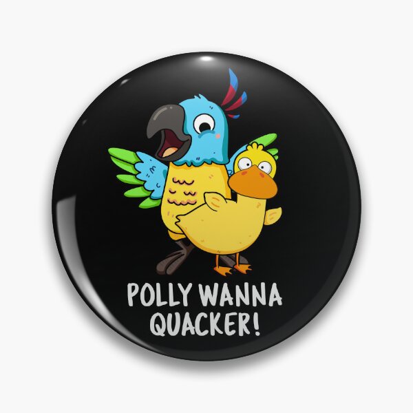 Item preview, Polly Wanna Quacker Funny Animal Puns (Dark BG) designed and sold by punnybone.