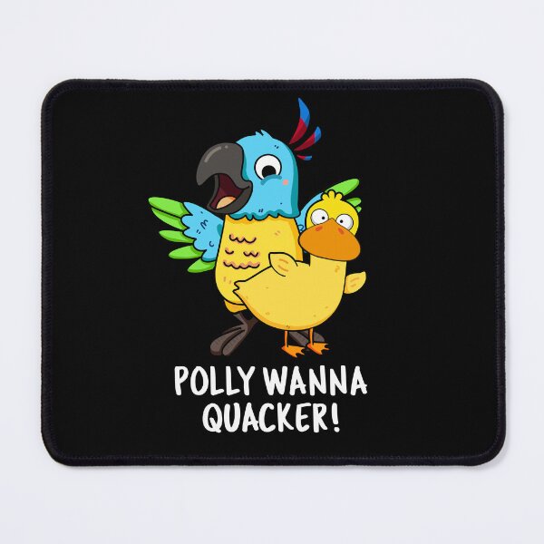 Item preview, Polly Wanna Quacker Funny Animal Puns (Dark BG) designed and sold by punnybone.