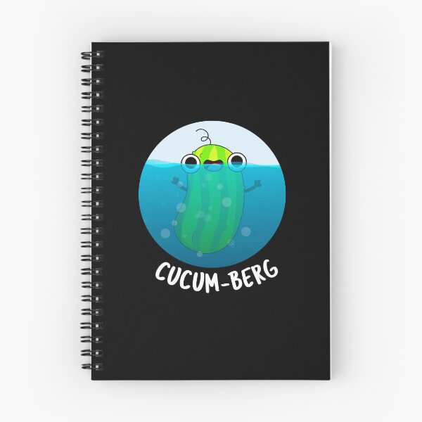 Item preview, Cucum-berg Funny Cucumber Puns (Dark BG) designed and sold by punnybone.