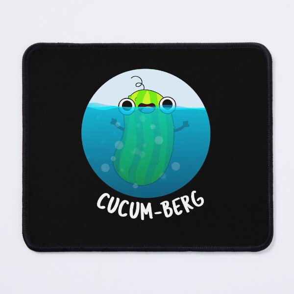 Item preview, Cucum-berg Funny Cucumber Puns (Dark BG) designed and sold by punnybone.
