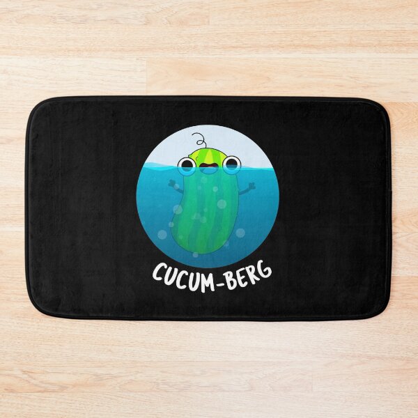 Item preview, Cucum-berg Funny Cucumber Puns (Dark BG) designed and sold by punnybone.