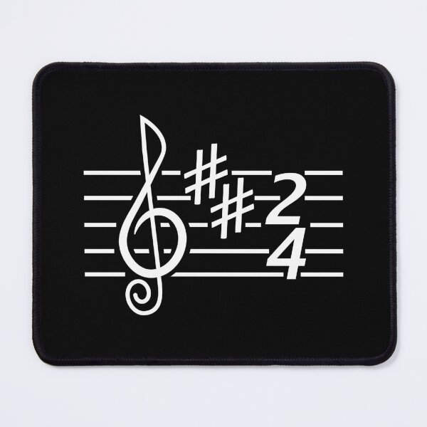 Item preview, Notes music. Treble clef (white print) designed and sold by Aceofspace3000.