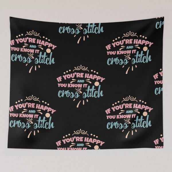 Item preview, If you're happy Design for Cross Stitcher Gift  designed and sold by DanielCas71012.