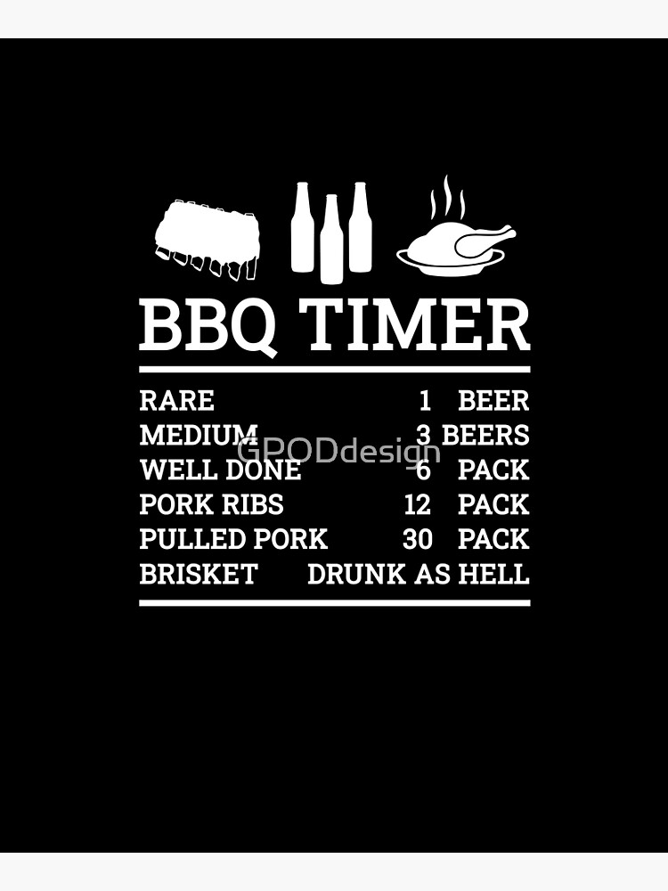 BBQ Timer, Beef and Beer, Rare - Medium - Well - Brisket