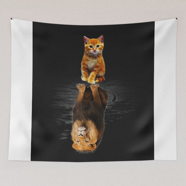 Item preview, Funny cat and Lion mirror designed and sold by Williamhurley.