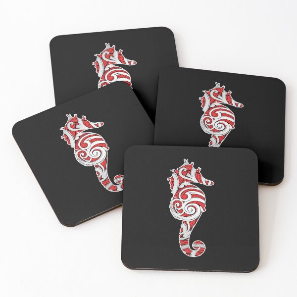 Item preview, Polynesian Tatau Tribal Seahorse Pattern designed and sold by aokshirts.