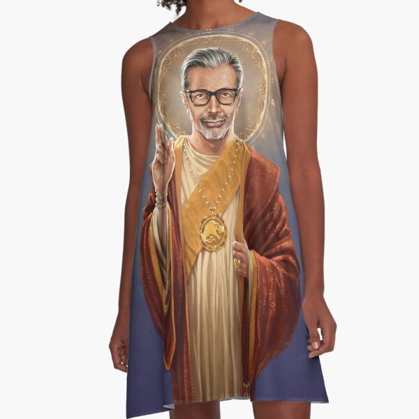 Item preview, Saint Jeff of Goldblum, Jeff Goldblum Original Religious Painting designed and sold by Vincent Carrozza.