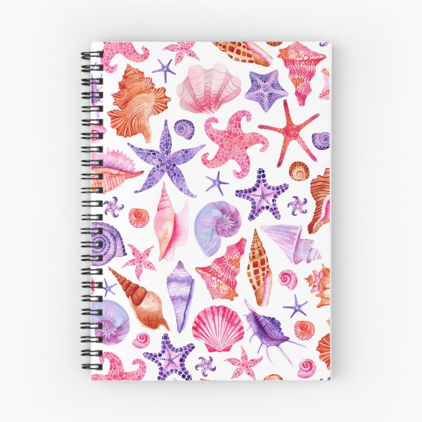 Item preview, Watercolor Sea Shells and Starfish in Pink and Purple Hues designed and sold by KConfetti.