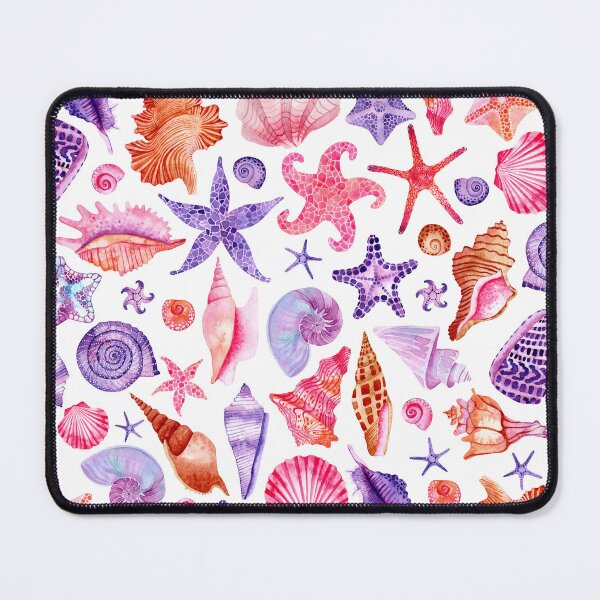 Item preview, Watercolor Sea Shells and Starfish in Pink and Purple Hues designed and sold by KConfetti.