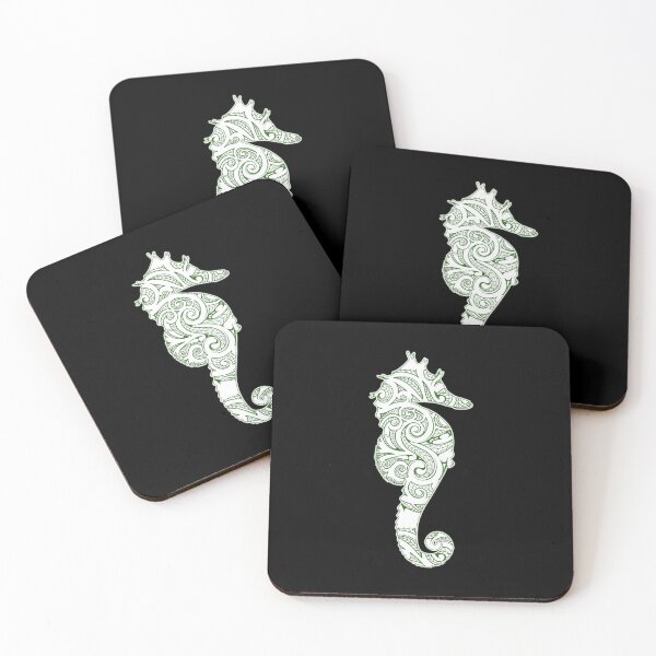Item preview, Polynesian Tatau Tribal Pattern Seahorse Green designed and sold by aokshirts.