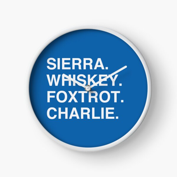 Item preview, Sierra Whiskey Foxtrot Charlie (Wednesday) designed and sold by Confusion101.