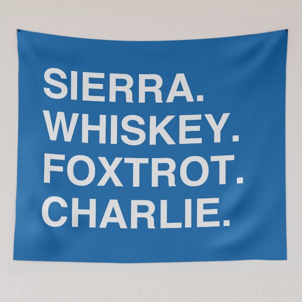 Item preview, Sierra Whiskey Foxtrot Charlie (Wednesday) designed and sold by Confusion101.
