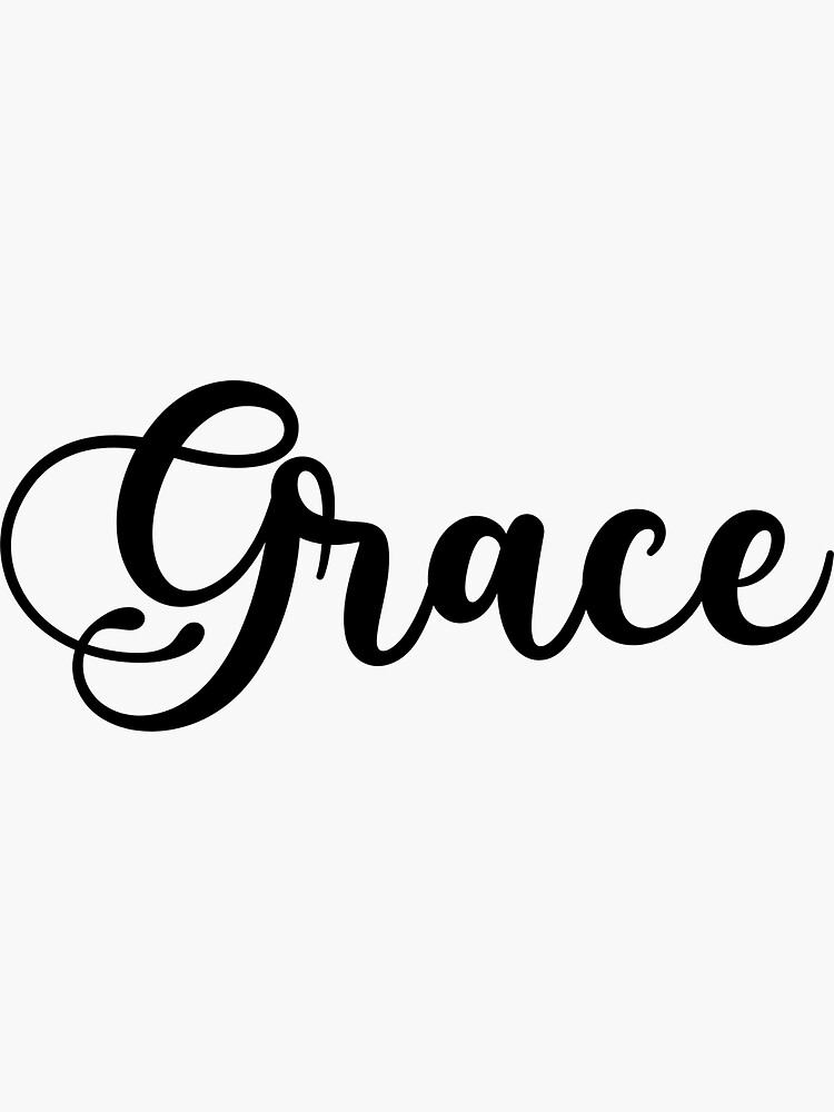 "Grace Name - Handwritten Calligraphy" Sticker For Sale By YelenaStore ...