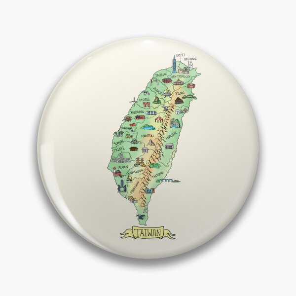 Item preview, Digital Watercolor of Taiwan (台灣水彩地圖) designed and sold by Sheridan T.