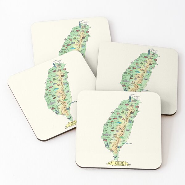 Item preview, Digital Watercolor of Taiwan (台灣水彩地圖) designed and sold by Sheridan T.