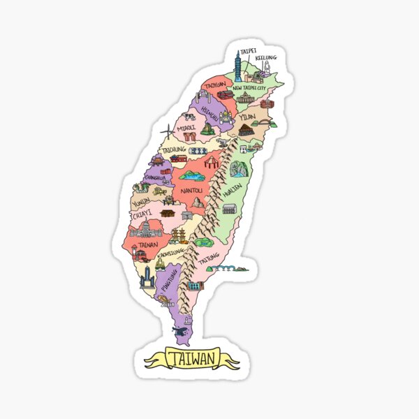 Item preview, Colorful Illustration of Taiwan (台灣多彩地圖) designed and sold by Sheridan T.