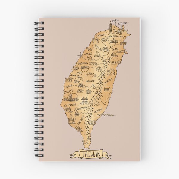 Item preview, Vintage Illustration of Taiwan (台灣復古風格地圖) designed and sold by Sheridan T.