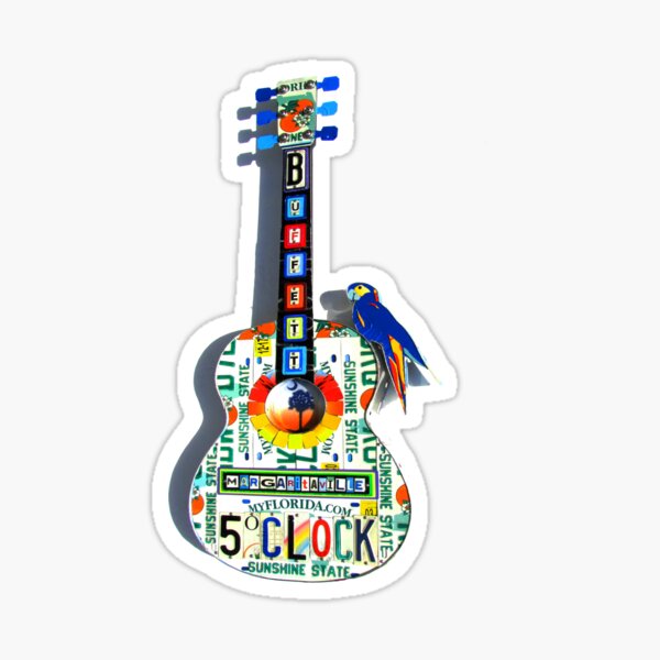 Jimmy Guitar Parrot Head Sticker