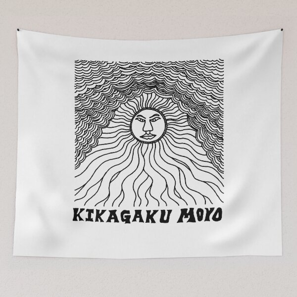 Item preview, Men Women Dark Red Kikagaku Moyo Light Blue Funny Men Fan designed and sold by Ta001Ly.