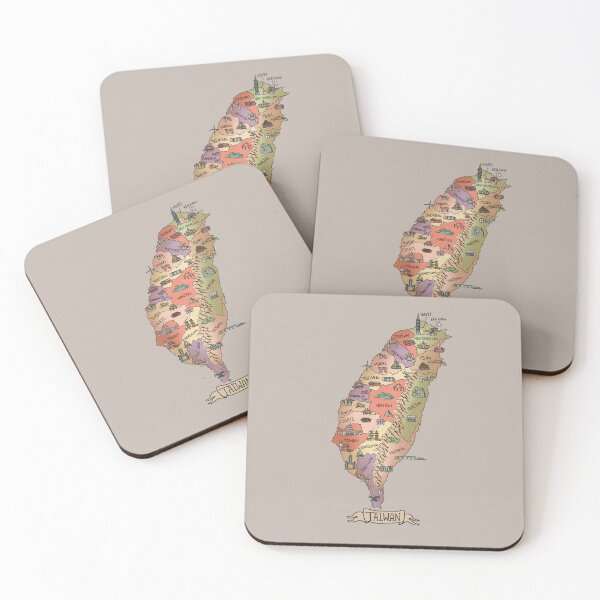 Item preview, Colorful Vintage Illustration of Taiwan (台灣復古風格多彩地圖) designed and sold by Sheridan T.