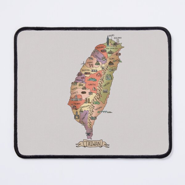 Item preview, Colorful Vintage Illustration of Taiwan (台灣復古風格多彩地圖) designed and sold by Sheridan T.