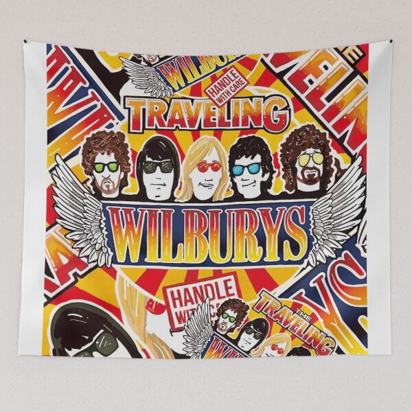 Item preview, Vintage Traveling Wilburys inspired collage pop Art - rock and roll  Poster designed and sold by byrdjon45.