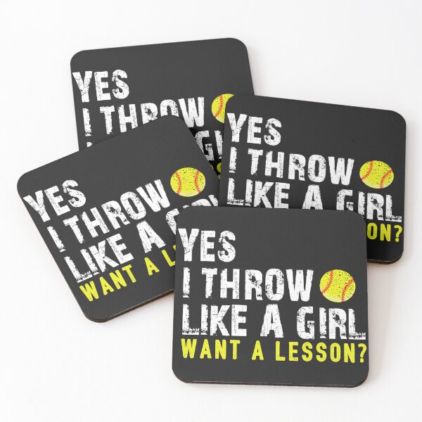 Item preview, Yes I Throw Like A Girl Want A Lesson Softball designed and sold by AtmanJosef.