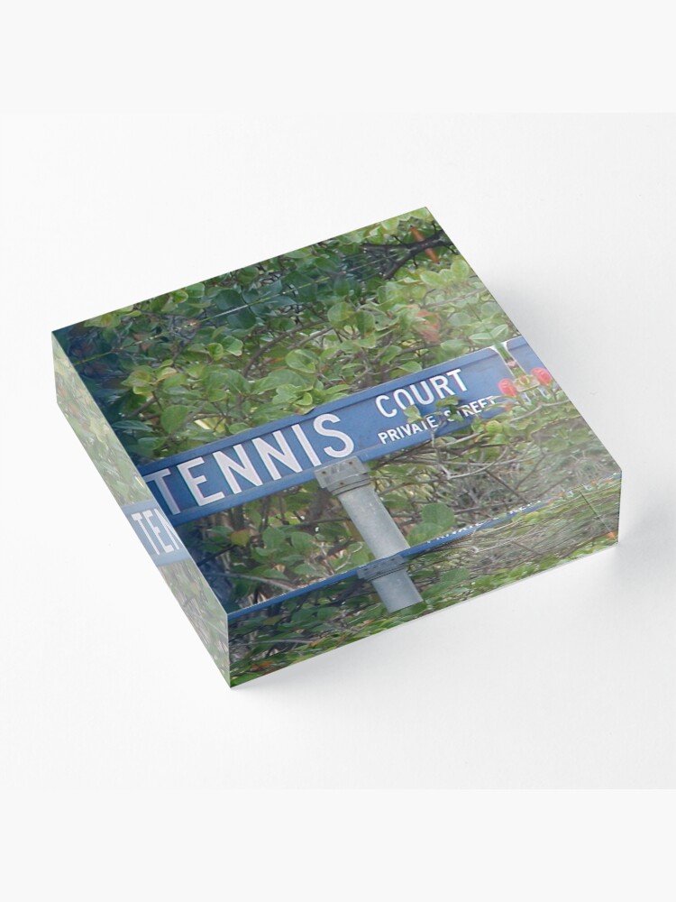 Alternate view of Tennis Court Acrylic Block