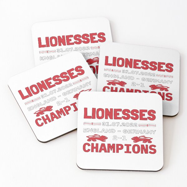 Item preview, Lionesses Champions Female Football Red And White Design designed and sold by TrulyEpoque.