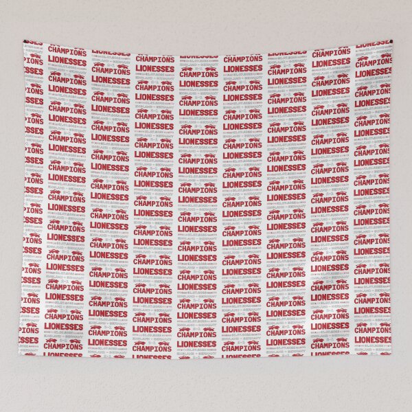 Item preview, Lionesses Champions Female Football Red And White Design designed and sold by TrulyEpoque.