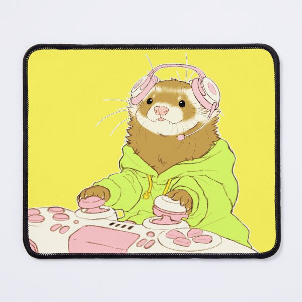 Item preview, GAMER BUTTERSCOTCH FERRET designed and sold by ICHIGODAWASHI.