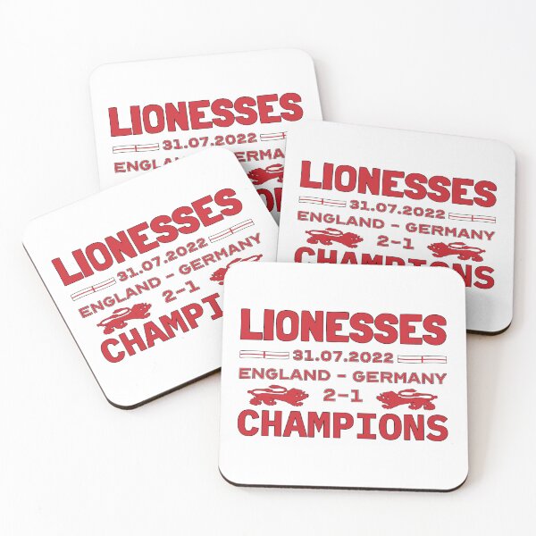 Item preview, Champions England Lionesses Female Football Red And White Design designed and sold by TrulyEpoque.