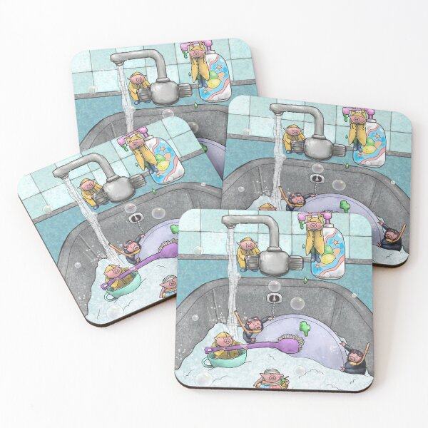 Item preview, Piggy Small and Friends - Washing Dishes designed and sold by PiggySmall.
