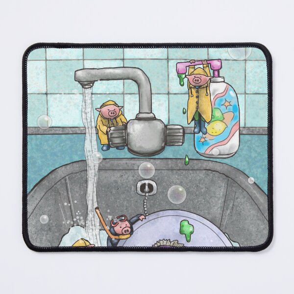 Item preview, Piggy Small and Friends - Washing Dishes designed and sold by PiggySmall.