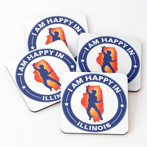 Item preview, I am happy in Illinois - Love & Happiness in Illinois, USA -  designed and sold by 1212-Design.