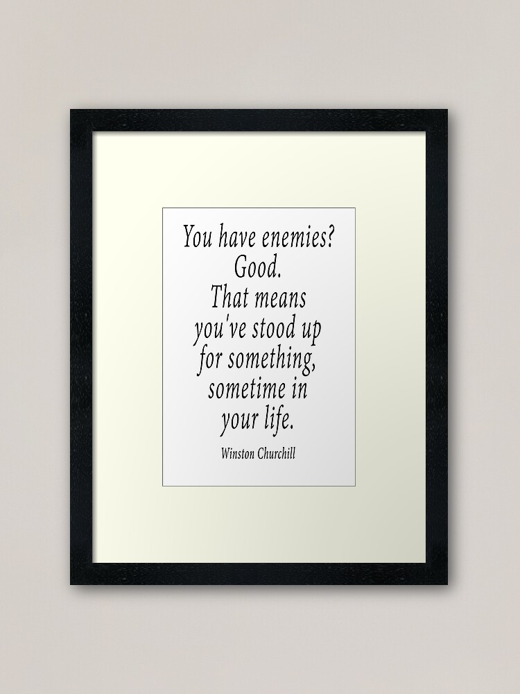 Alternate view of CHURCHILL. ENEMIES. Framed Art Print