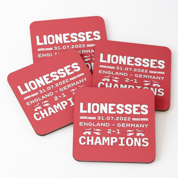 Item preview, Great 2022 Champions England Lionesses Female Football Red And White Design designed and sold by TrulyEpoque.