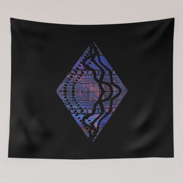 Item preview, Dark Red Blue Sky Monorhombi designed and sold by createVisions.