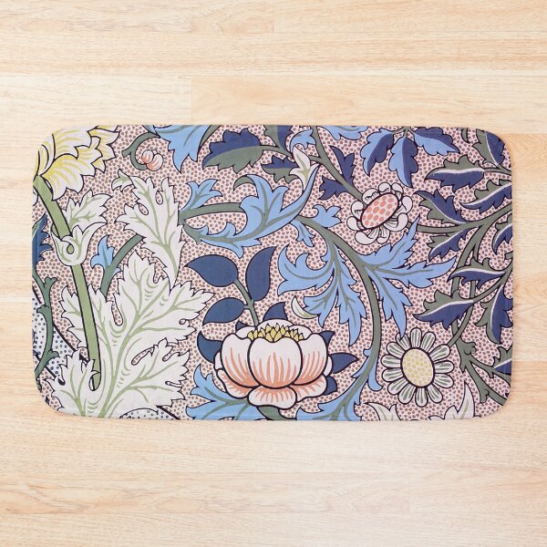 Item preview,  Modern Blue Pinkish Brown William Morris Flower Blossom Pattern designed and sold by Tamas Das.