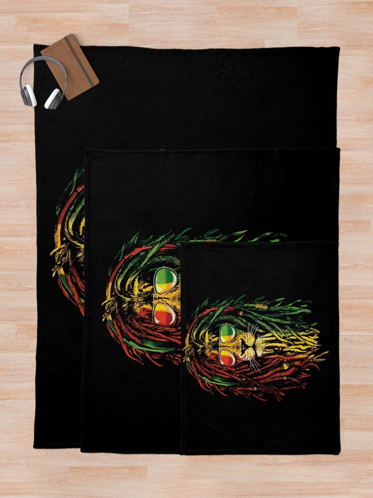 Bob Marley Lion Woven Tapestry Throw discount Blanket