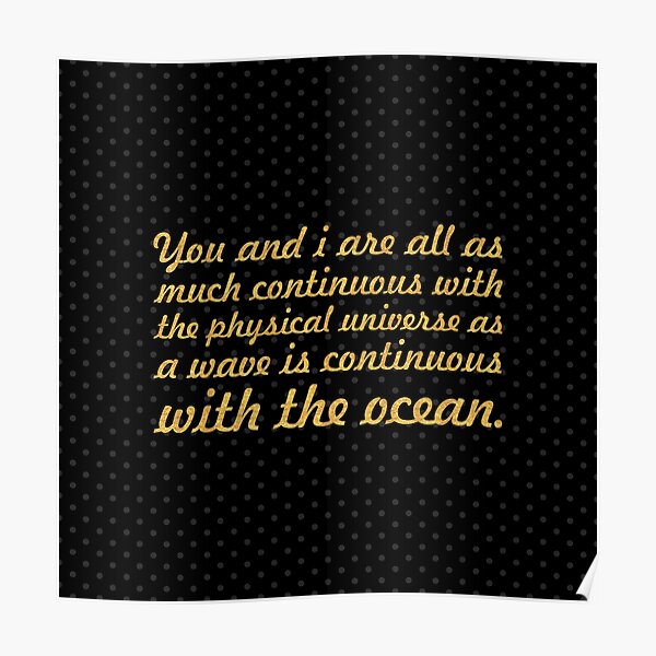 Poster Et L Attitude Alan Watts Citation Inspiree De La Vie Par Powerofwordss Redbubble