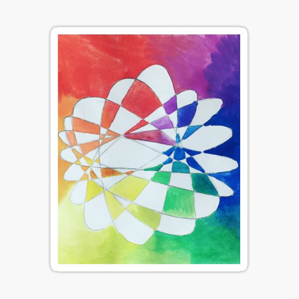 Item preview, rainbow bright swirl designed and sold by acrylicsandink.