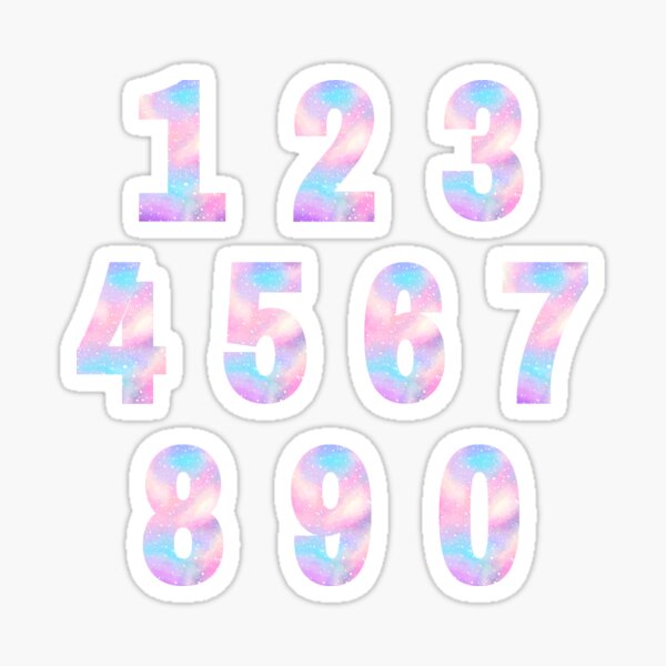 Pastel Shapes and Numbers Stickers