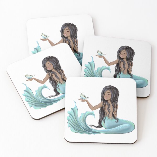 Item preview, Animal Rescue Butterfly Save Oceans Girl Mermaid  Illustration designed and sold by CreativeBu.