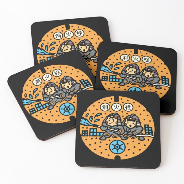 Item preview, Manhole in Japan, firefighters designed and sold by mattraski.
