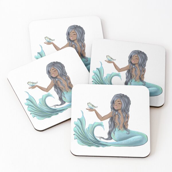 Item preview, Animal Rescue Butterfly Save Oceans Girl Mermaid  Illustration designed and sold by CreativeBu.