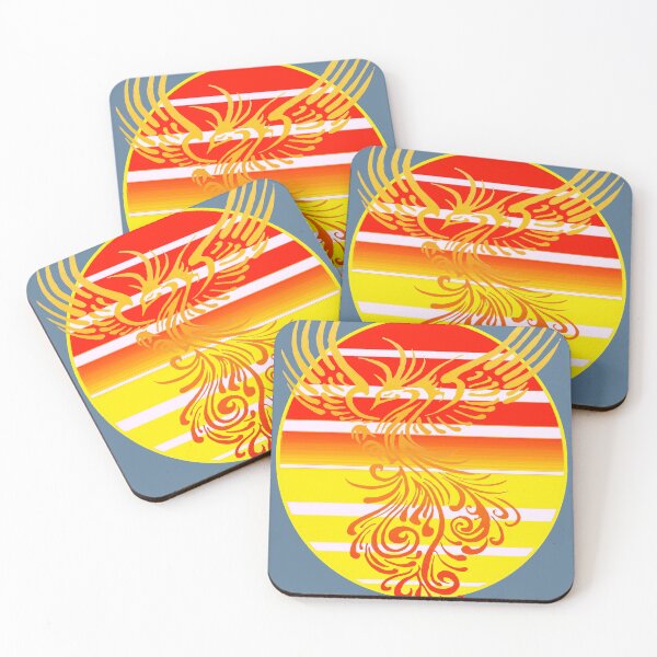 Item preview, Arising Anew Phoenix and Retro Sunrise Vector Art Red Yellow designed and sold by taiche.